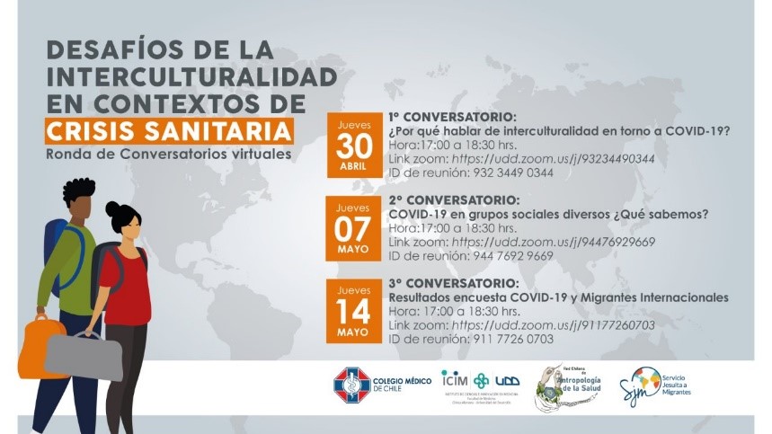 Lee más sobre el artículo Participación de charlas sobre desafíos de la interculturalidad en contextos de crisis sanitaria