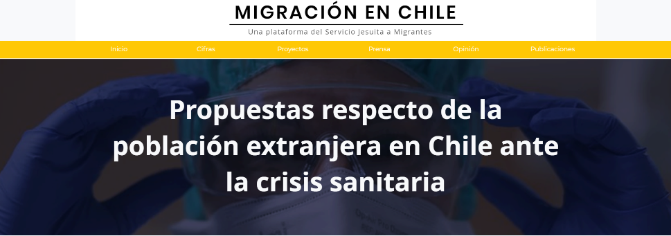 Lee más sobre el artículo Colaboración con Servicio Jesuita Migrantes en propuestas respecto a población extranjera en Chile ante actual crisis sanitaria