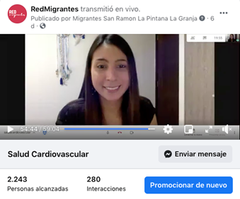 Lee más sobre el artículo Inicio ciclo de charlas sobre salud para migrantes internacionales