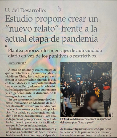 Lee más sobre el artículo Aparición investigadora PROESSA en medios