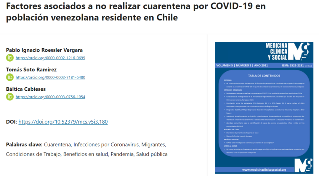 Lee más sobre el artículo Publicaciones nuevas equipo PROESSA UDD mes de septiembre