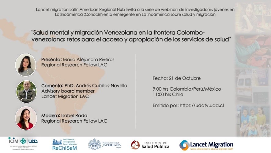Lee más sobre el artículo Participación de investigadora PROESSA como moderadora en Webinar Lancet Migration