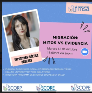Lee más sobre el artículo Participación de directora PROESSA en charla para IFMSA