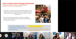 Lee más sobre el artículo Participación de investigadoras de PROESSA en reunión con OMS sobre salud y migración