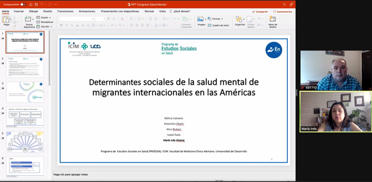 En este momento estás viendo Participación de investigadora PROESSA en Congreso de Salud Mental