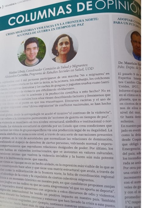 Lee más sobre el artículo Publicación columna de opinión de investigadora PROESSA