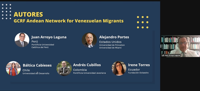 Lee más sobre el artículo Participación investigadora PROESSA en Webinar presentación Libro sobre migración venezonala en los Andes.