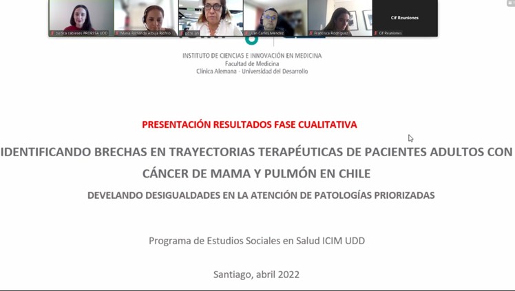 En este momento estás viendo Presentación de resultados cualitativos de investigación sobre trayectorias de pacientes con Cáncer de mama y pulmón
