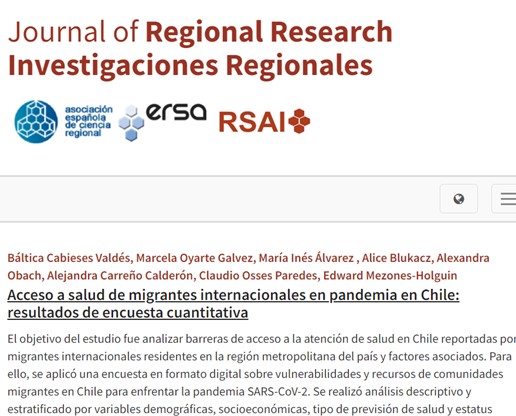 Lee más sobre el artículo Publicaciones equipo RECHISAM mes de mayo