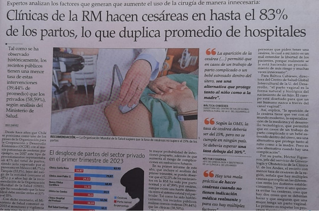 Lee más sobre el artículo Aparición de directora CeSGI en reportaje diario El Mercurio