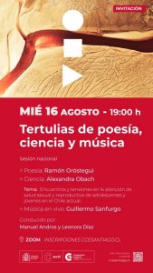 Lee más sobre el artículo Participación de investigadora CeSGI en tertulias de poesía, ciencia y música de Centro cultura España