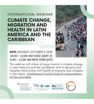 Lee más sobre el artículo Participación investigadora CESGI en Webinar internacional sobre cambio climático, migración y salud